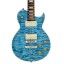 Aria PE-480 SEBL Single Cutaway Quilted Maple Top Electric Guitar Emerald Blue