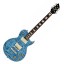Aria PE-480 SEBL Single Cutaway Quilted Maple Top Electric Guitar Emerald Blue
